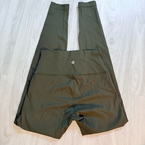 Lululemon Wunder Under Hi-Rise Tight 28” Dark Olive Full-On Luxtreme Size 6 - Picture 7 of 8